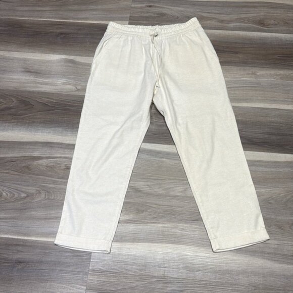 MEC Cream hemp blend fabric Joggers size medium - Picture 2 of 10